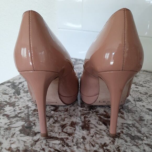L.K.Bennett Sledge Nude Patent Leather Pumps size 35 - Picture 4 of 11